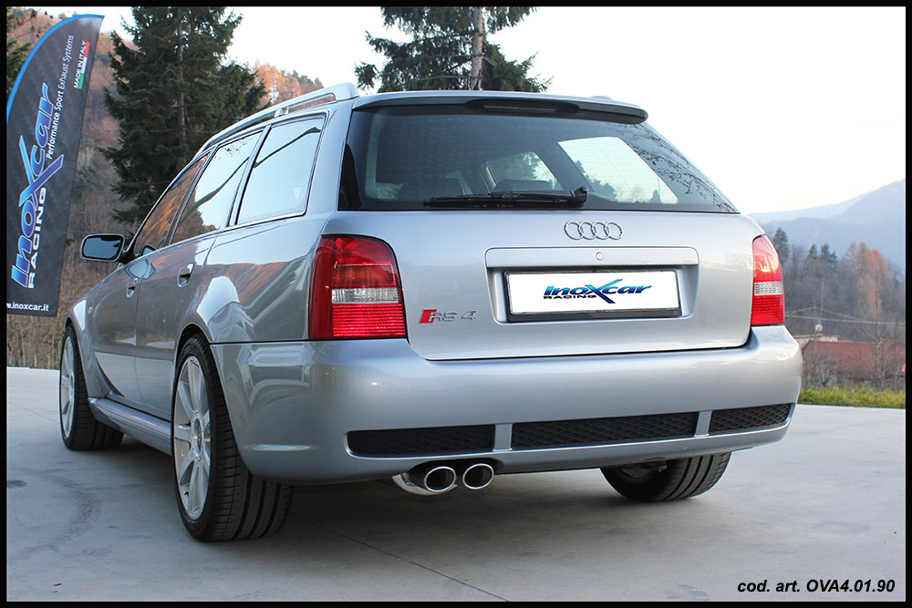 A4 RS4 2.7 BiTurbo (380PS) Komplett Sportauspuff 90x70mm Edelstahl