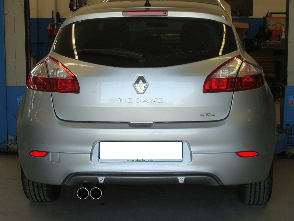 Renault Megane III Schrägheck/ Coupe Endschalldämpfer - 2x80 Typ 12 Renault Megane III Schrägheck/ Coupe Endschalldämpfer - 2x80 Typ 12