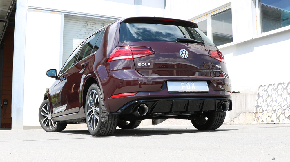 VW Golf VII Facelift starre Hinterachse - Einsatz schwarz Endschalldämpfer rechts/links - 1x114 Typ 25 rechts/links inkl. Heckeinsatz schwarz lackiert VW Golf VII - GTE Endschalldämpfer rechts/links - 1x100 Typ 25 rechts/links