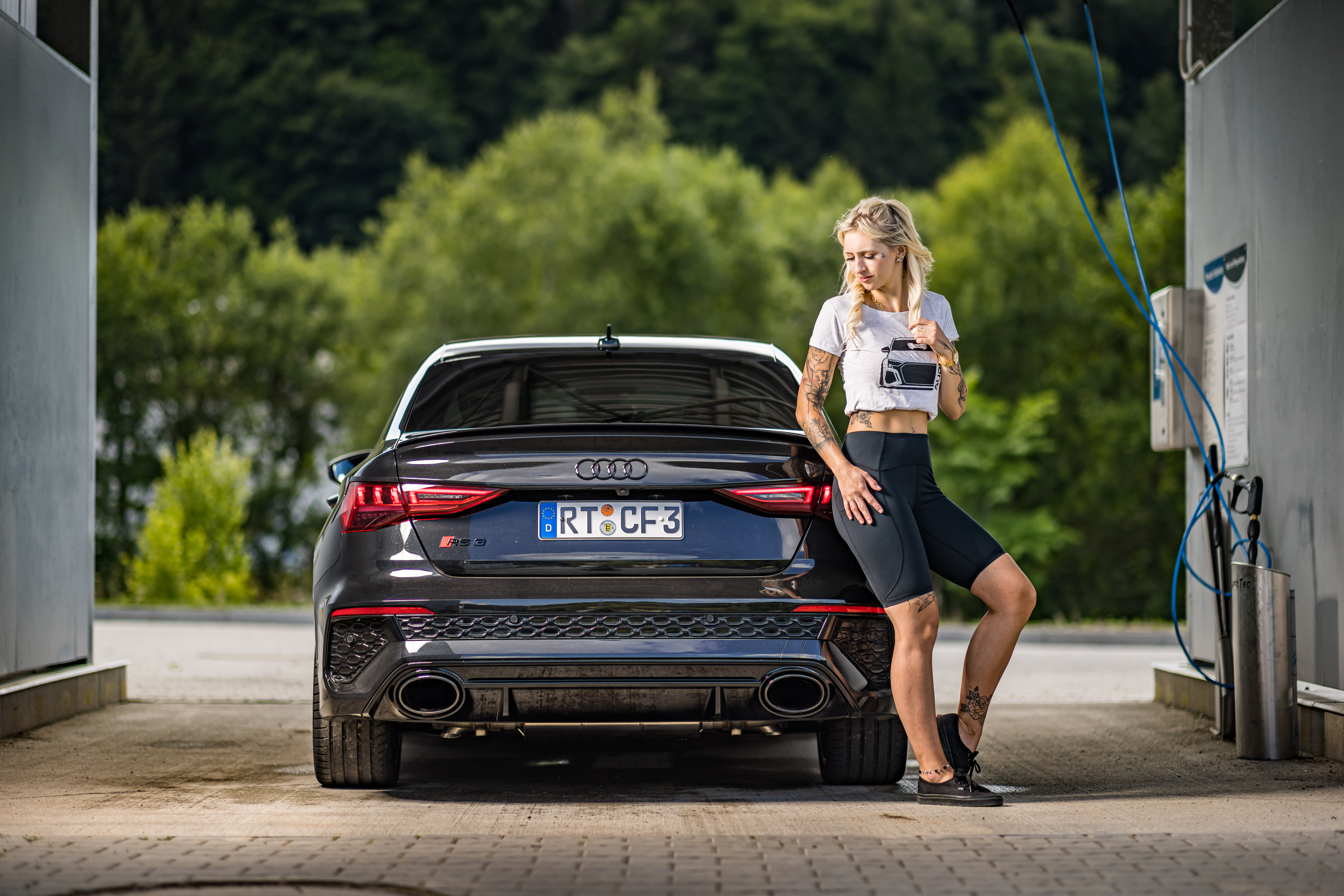 Audi RS3 8Y Limousine Halbanlage ab OPF mit 2 Abgasklappen - Ausgang in den originalen Endrohren Audi RS3 8Y Limousine Halbanlage ab OPF mit 2 Abgasklappen - Ausgang in den originalen Endrohren