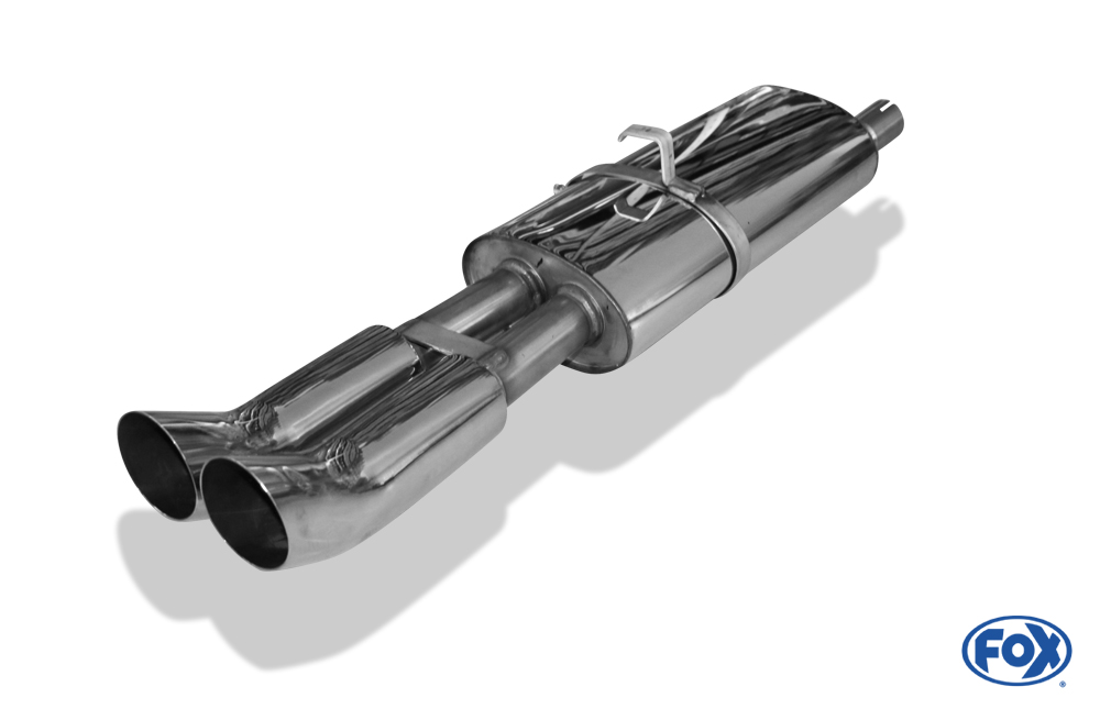Opel Astra F Stufenheck Endschalldämpfer 1-Punkt-Aufhängung - 2x76 Typ 18 Opel Astra F Stufenheck Endschalldämpfer 1-Punkt-Aufhängung - 2x76 Typ 18