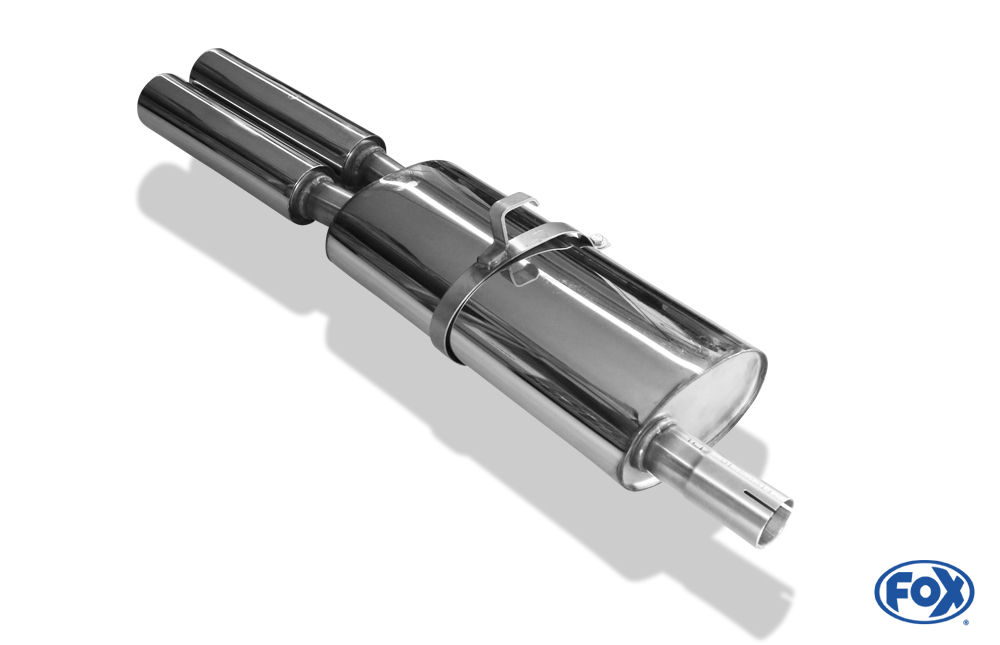 Opel Astra F Stufenheck Endschalldämpfer 1-Punkt-Aufhängung - 2x80 Typ 13 Opel Astra F Stufenheck Endschalldämpfer 1-Punkt-Aufhängung - 2x80 Typ 13