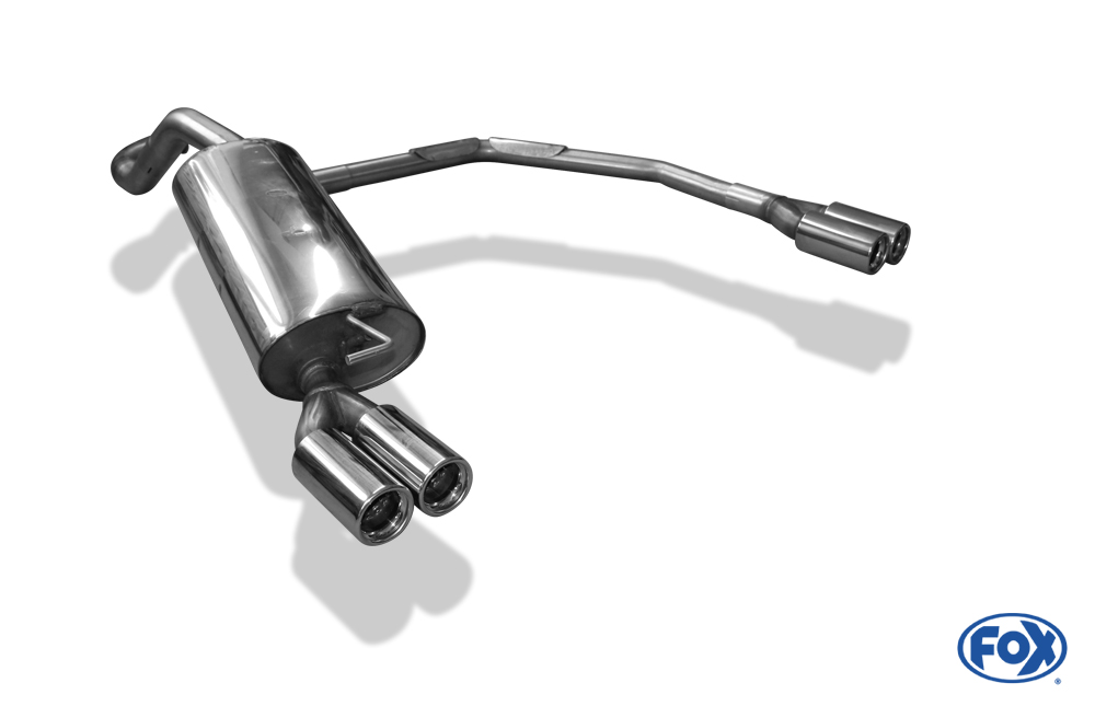 Audi A3 Typ 8L Endschalldämpfer Ausgang rechts/links Ø63,5mm - 2x76 Typ 13 rechts/links VW Golf IV Endschalldämpfer Ausgang rechts/links Ø63,5mm - 2x76 Typ 13 rechts/links