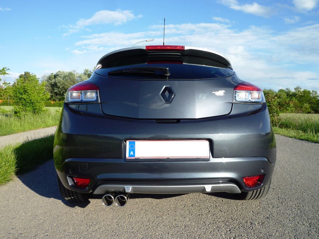 Renault Megane III Schrägheck/ Coupe Endschalldämpfer - 2x80 Typ 12 Renault Megane III Schrägheck/ Coupe Endschalldämpfer - 2x80 Typ 12
