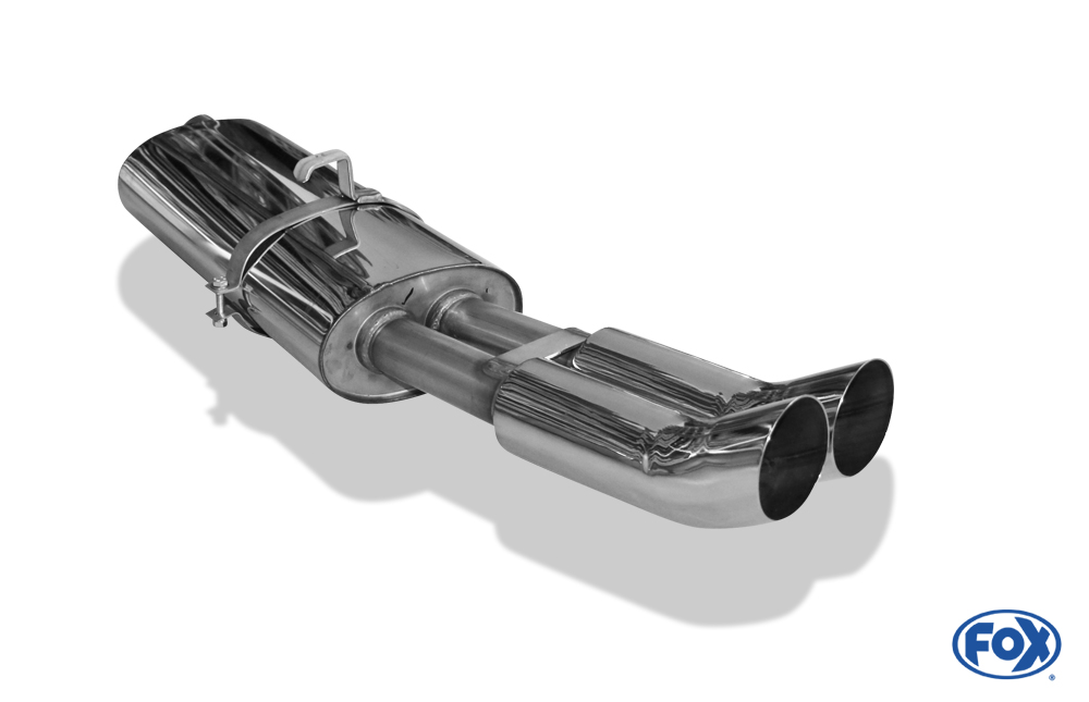 Opel Astra F Stufenheck Endschalldämpfer 1-Punkt-Aufhängung - 2x76 Typ 18 Opel Astra F Stufenheck Endschalldämpfer 1-Punkt-Aufhängung - 2x76 Typ 18