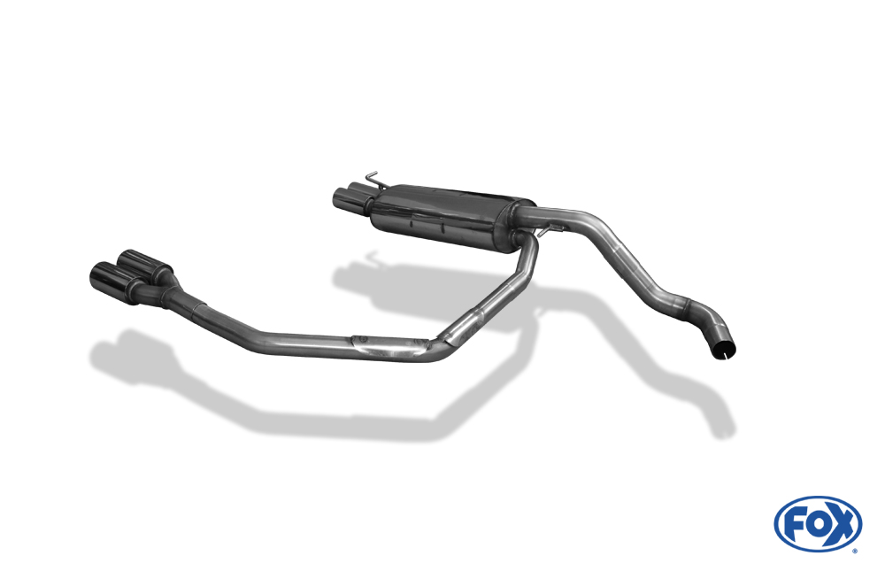 VW Golf IV Endschalldämpfer Ausgang rechts/links Ø63,5mm - 2x76 Typ 13 rechts/links