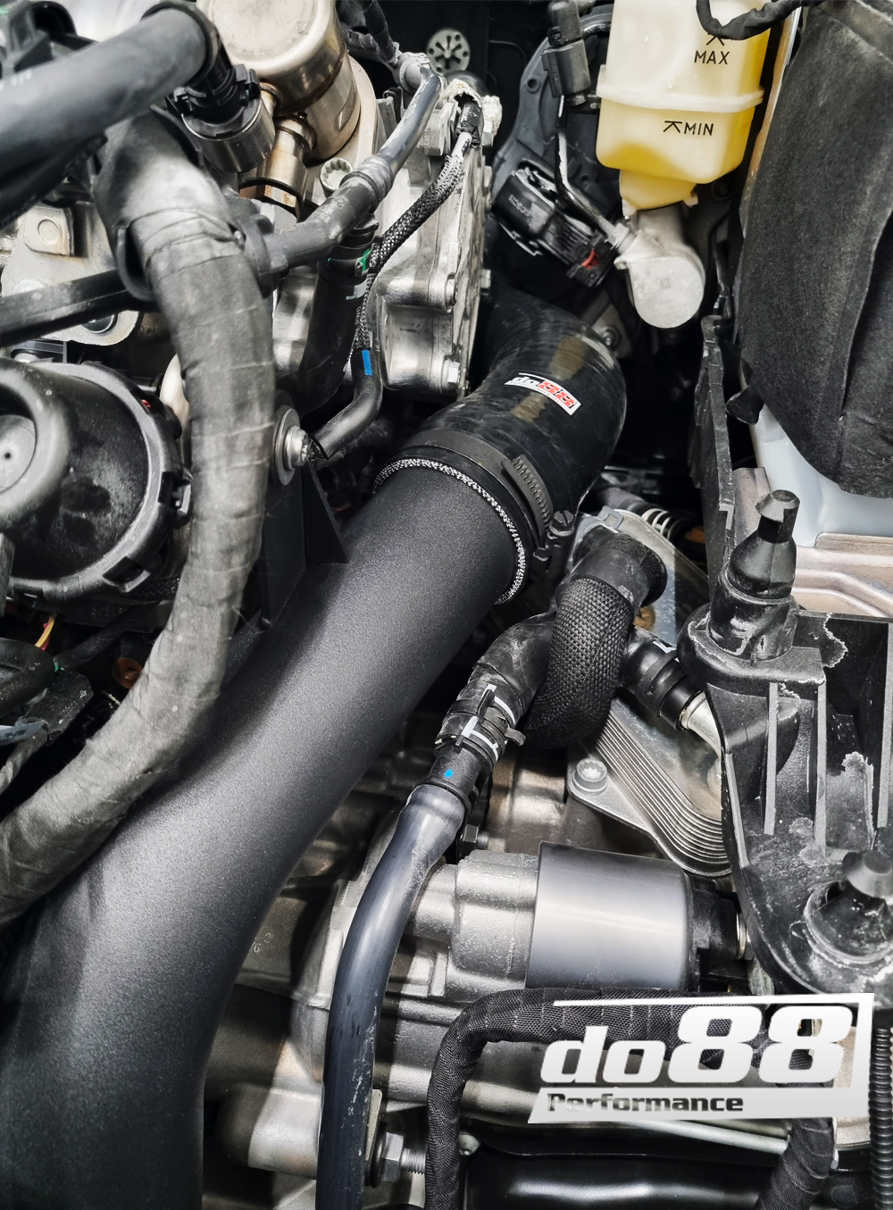 VAG 2.0 TSI EA888 Gen4 (245ps) std LLK Druckrohr, Schwarzen Schläuchen