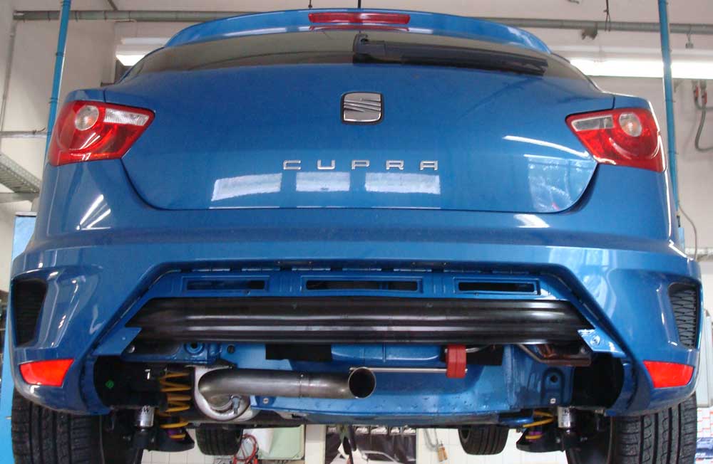 Seat Ibiza 6J - Cupra Endschalldämpfer - 1x55 Typ 10 (nicht sichtbar) Seat Ibiza 6J - Cupra Endschalldämpfer - 1x55 Typ 10 (nicht sichtbar)