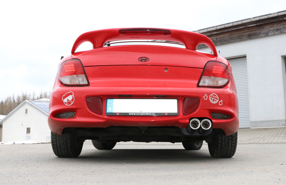 Hyundai Coupe Typ RD Endschalldämpfer - 2x76 Typ 13 Hyundai Coupe Typ RD Endschalldämpfer - 2x76 Typ 13