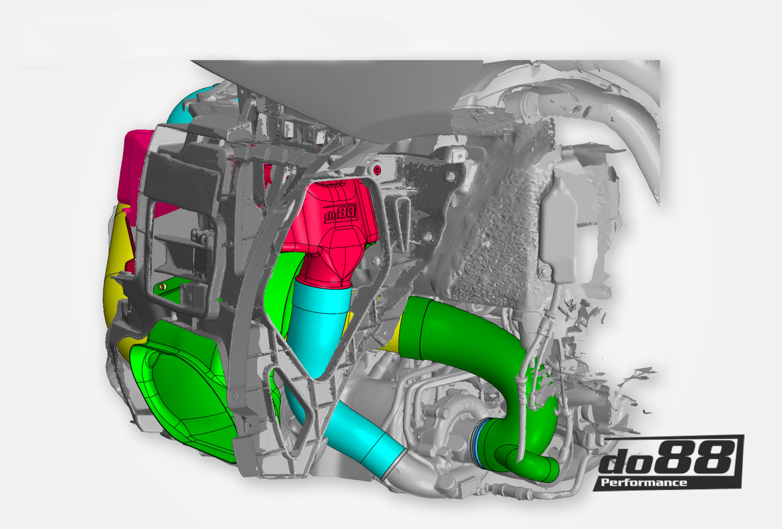 Porsche 911 Carrera (991.2) Ladeluftkühler-kit MERA für OEM Y-Rohr