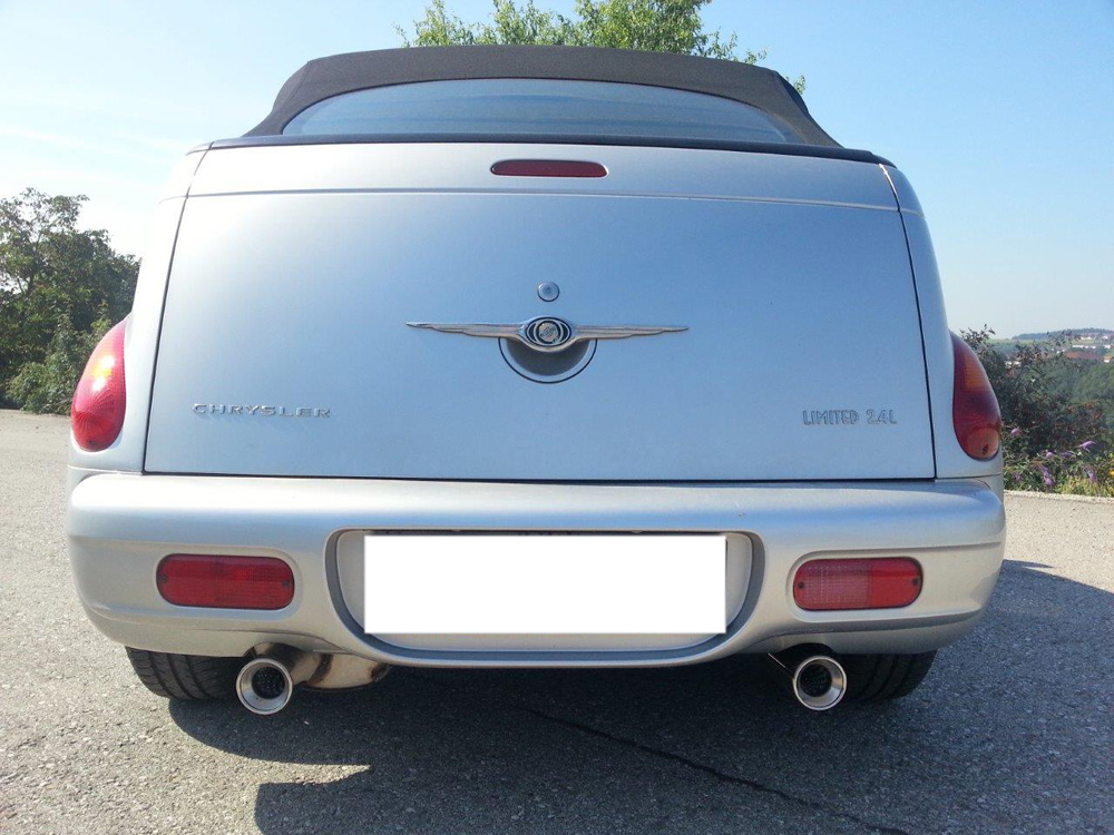 Chrysler PT Cruiser Limousine & Cabrio Endschalldämpfer Ausgang rechts/links - 1x90 Typ 13 rechts/links Chrysler PT Cruiser Limousine & Cabrio Endschalldämpfer Ausgang rechts/links - 1x90 Typ 13 rechts/links