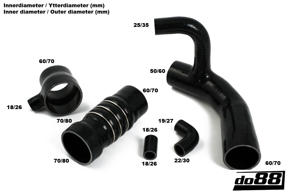 Audi Quattro 20v Druckschläuchen Schwarz