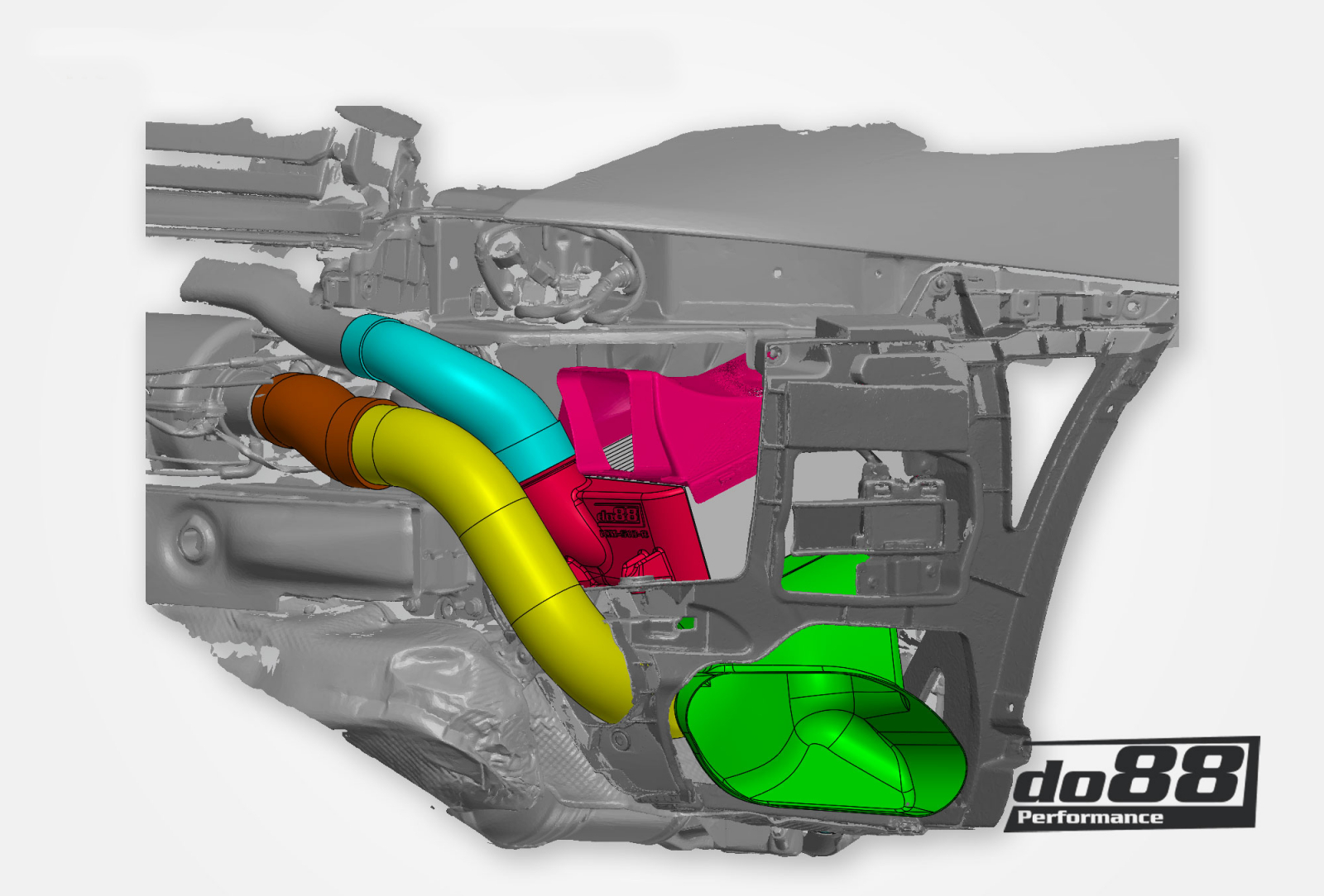 Porsche 911 Carrera (991.2) Ladeluftkühler-kit MERA für OEM Y-Rohr