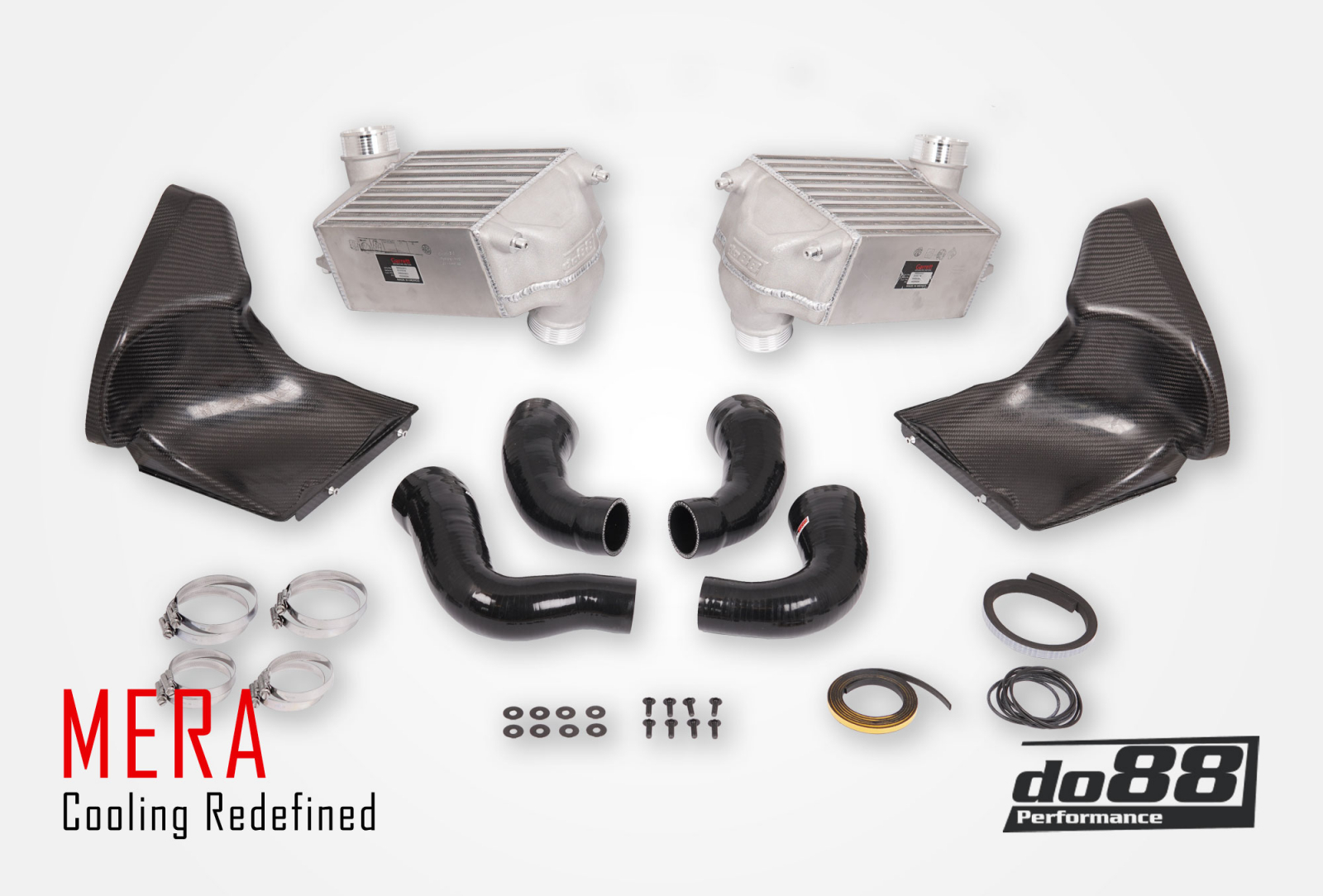 Porsche 911 Carrera (991.2) Ladeluftkühler-kit MERA für OEM Y-Rohr