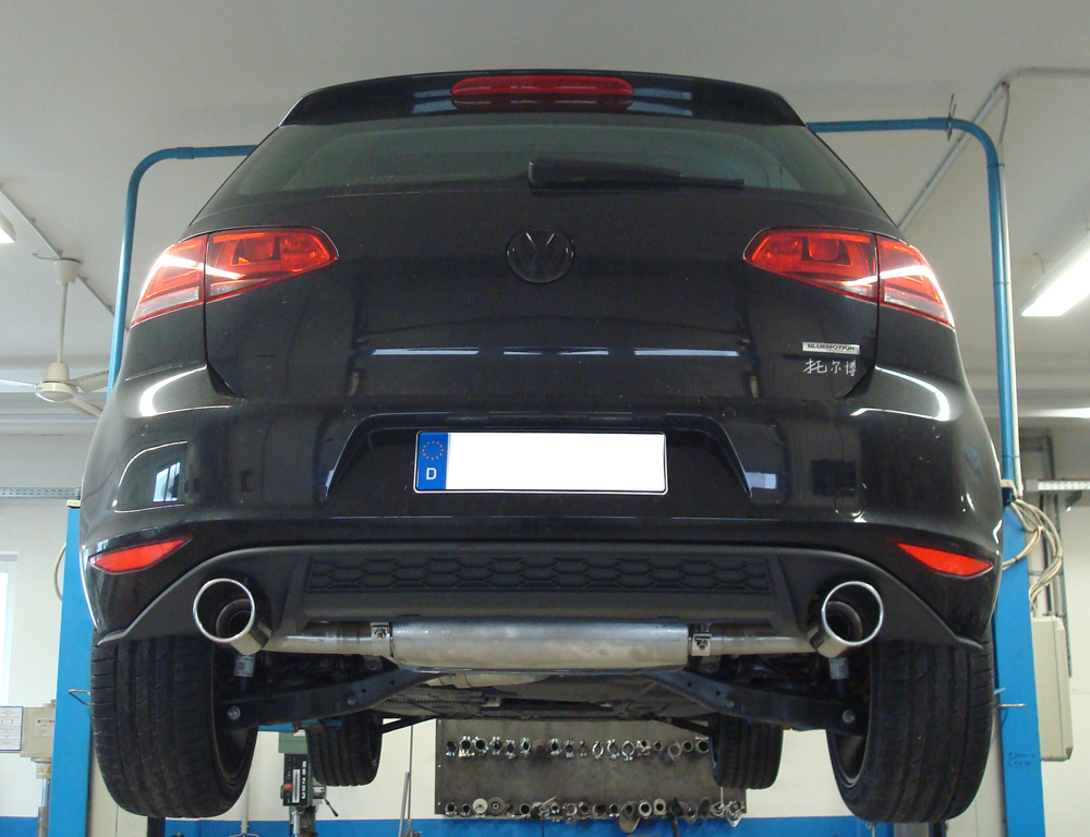 VW Golf VII - Einzelradaufhängung - GTI-Optik Endschalldämpfer rechts/links - 1x100 Typ 16 rechts/links VW Golf VII - 2,0l GTI Endschalldämpfer rechts/links - 1x100 Typ 16 rechts/links